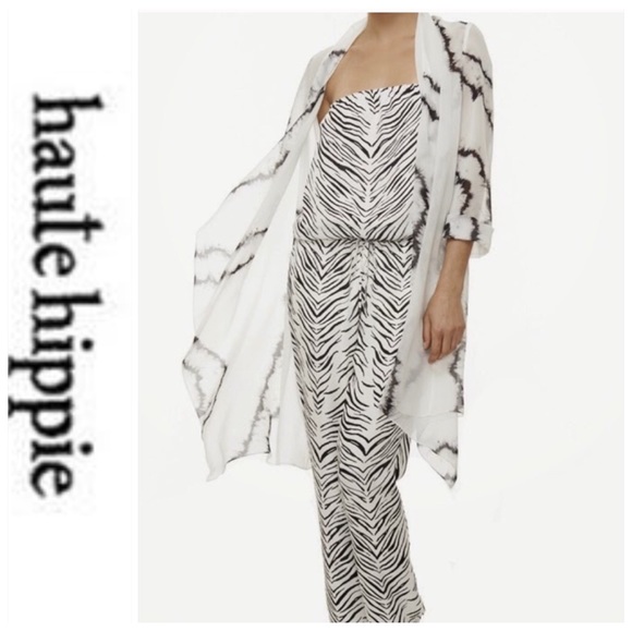 Haute Hippie Pants - 💕SALE💕Haute Hippie Silk Black White Zebra Jumper